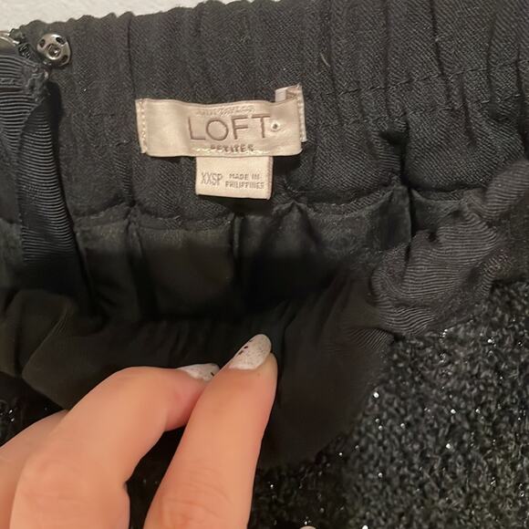 Loft tweed metallic black skirt XXS petite - Picture 5 of 6
